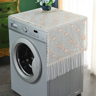 Kryty na práčku s čipkou a výšivkou, opaľovací krém, protišmykové kryty proti prachu pre automatickú práčku, ochranný kryt, dekorácia