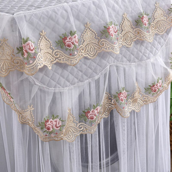 Ρομαντικό κάλυμμα πλυντηρίου ρούχων με δαντέλα Κέντημα με λουλούδια λουλουδάτο ντεκόρ για το σπίτι Καλύμματα πλυντηρίου ρούχων 60*60*85cm