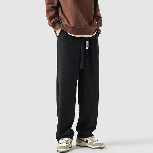 Pánske nohavice pre voľný čas - s vreckom a šnúrkami