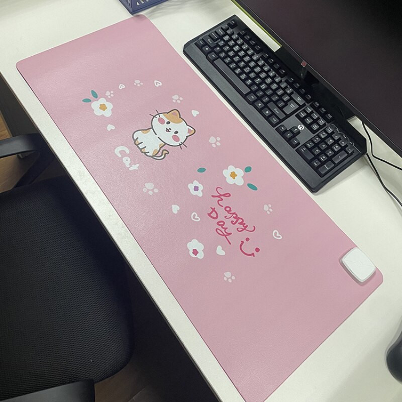 Tampă de mouse cu încălzire Tampă de mouse pentru computer cu încălzire electrică Covoraș de birou pentru jocuri de birou Covoraș de birou, rezistent la apă, iarnă 80x33cm