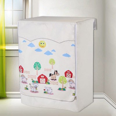 Kryt na práčku/sušičku s predným plnením, vodotesný kryt na práčku so sušičkou, strieborný okraj, zips, jedinečný dizajn, 3 strany