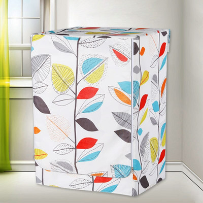 Kryt na práčku/sušičku s predným plnením, vodotesný kryt na práčku so sušičkou, strieborný okraj, zips, jedinečný dizajn, 3 strany