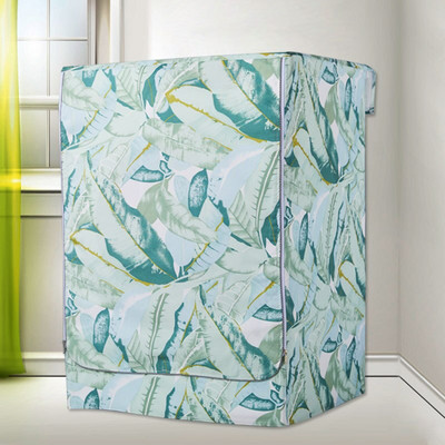 Kryt na práčku/sušičku s predným plnením, vodotesný kryt na práčku so sušičkou, strieborný okraj, zips, jedinečný dizajn, 3 strany