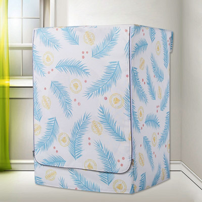 Kryt na práčku/sušičku s predným plnením, vodotesný kryt na práčku so sušičkou, strieborný okraj, zips, jedinečný dizajn, 3 strany