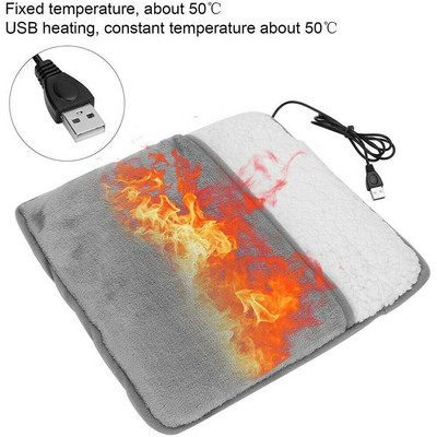 USB интерфейс Акумулаторна преносима лека топло топла чанта Нагряваща подложка Нагрявана нагревател за крака Топла подложка за крака