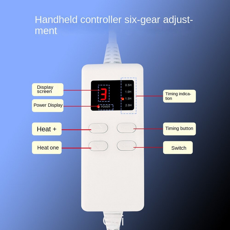 Elektrická deka prateľná v práčke, termostat, mäkká plyšová, kempingová, kancelária, kúrenie, prenosná, cestovanie, rozkladacia pohovka, zima, teplá