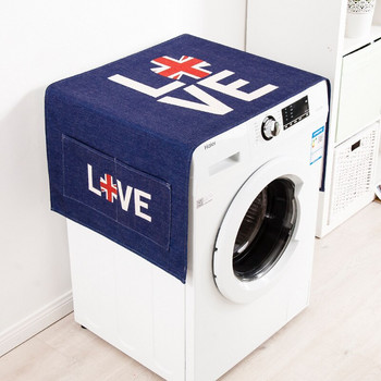 Χαριτωμένο καρτούν τσάντα αποθήκευσης σκόνης ψυγείου μονής πόρτας Ρολό κάλυμμα πλυντηρίου ρούχων ύφασμα βαμβακερό και λινό Universal