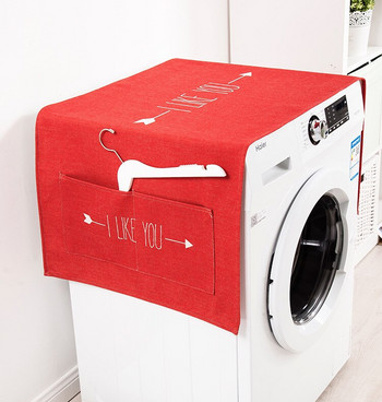 Χαριτωμένο καρτούν τσάντα αποθήκευσης σκόνης ψυγείου μονής πόρτας Ρολό κάλυμμα πλυντηρίου ρούχων ύφασμα βαμβακερό και λινό Universal