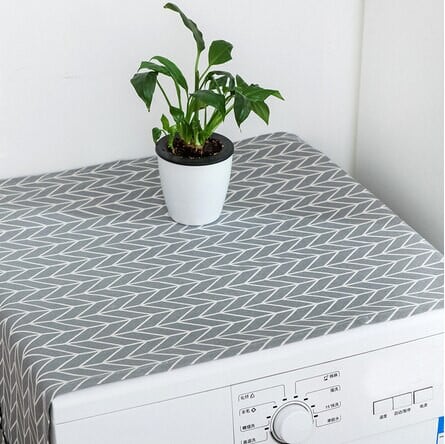 Kryt na práčku do domácnosti, prachotesný kryt na kuchynskú chladničku s úložným vreckom, puzdro na čistiace príslušenstvo