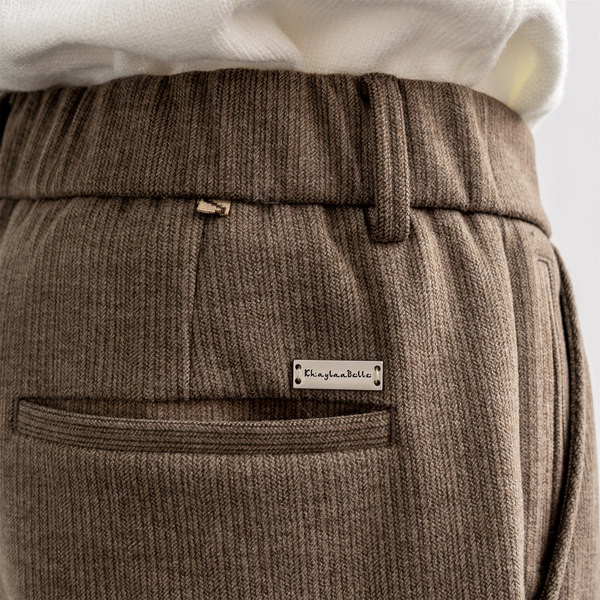 Pantaloni casual barbatesti cu buzunare - culoare maro