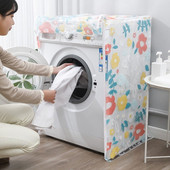 Capac PEVA pentru mașină de spălat cu rolă Capac superior de protecție împotriva prafului Carcasă impermeabilă Capac pentru mașină de spălat și uscător cu încărcare frontală Articole de uz casnic