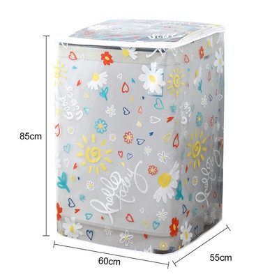 Capac PEVA pentru mașină de spălat cu rolă Capac superior de protecție împotriva prafului Carcasă impermeabilă Capac pentru mașină de spălat și uscător cu încărcare frontală Articole de uz casnic