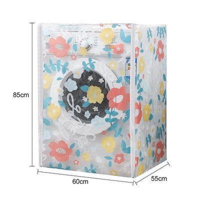 Capac PEVA pentru mașină de spălat cu rolă Capac superior de protecție împotriva prafului Carcasă impermeabilă Capac pentru mașină de spălat și uscător cu încărcare frontală Articole de uz casnic