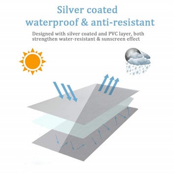 Нов водоустойчив капак за пералня Полиестерни влакна Предно зареждане Сушилня за пране Прахоустойчив капак Слънцезащитен крем Пране Сребърно покритие