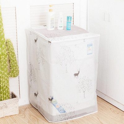 Priehľadný vodotesný kryt na práčku, opaľovací krém, automatický obežný valec, prach pre bubon 60*56*83 cm