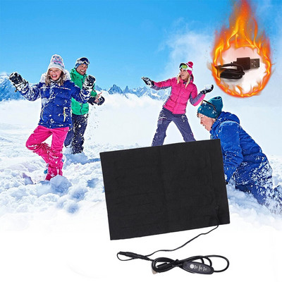 USB електрическа нагревателна подложка Мъже Жени Топла жилетка Отопляемо яке Мотоциклет Зимно затоплящо оборудване за ски на открито Пътуване