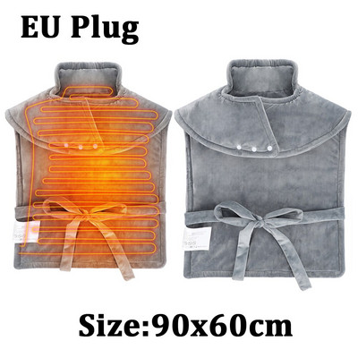 90x60 cm-es elektromos fűtőszőnyeg alátét 10 fokozatú hővédő takaró mosható gyors melegítő váll nyakhoz hátfűtés kendőtakaró melegítő
