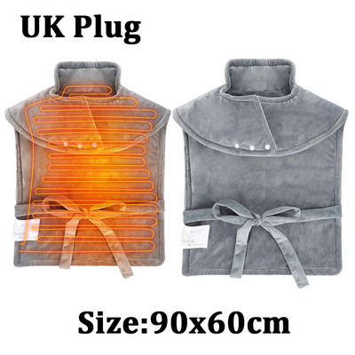 90x60 cm-es elektromos fűtőszőnyeg alátét 10 fokozatú hővédő takaró mosható gyors melegítő váll nyakhoz hátfűtés kendőtakaró melegítő