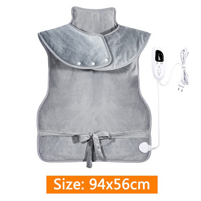 90x60 cm-es elektromos fűtőszőnyeg alátét 10 fokozatú hővédő takaró mosható gyors melegítő váll nyakhoz hátfűtés kendőtakaró melegítő