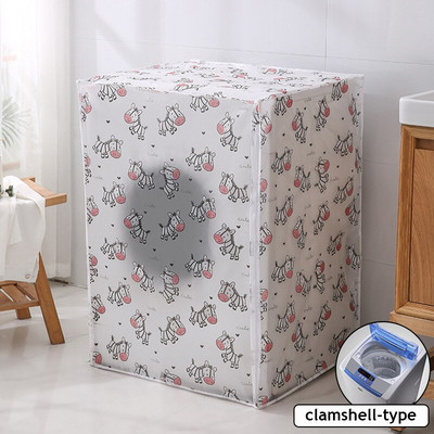 Kryt na práčku Ochranný protiprachový kryt Vodotesné puzdro Ochranný protiprachový plášť PEVA na práčku Predný horný otvorený
