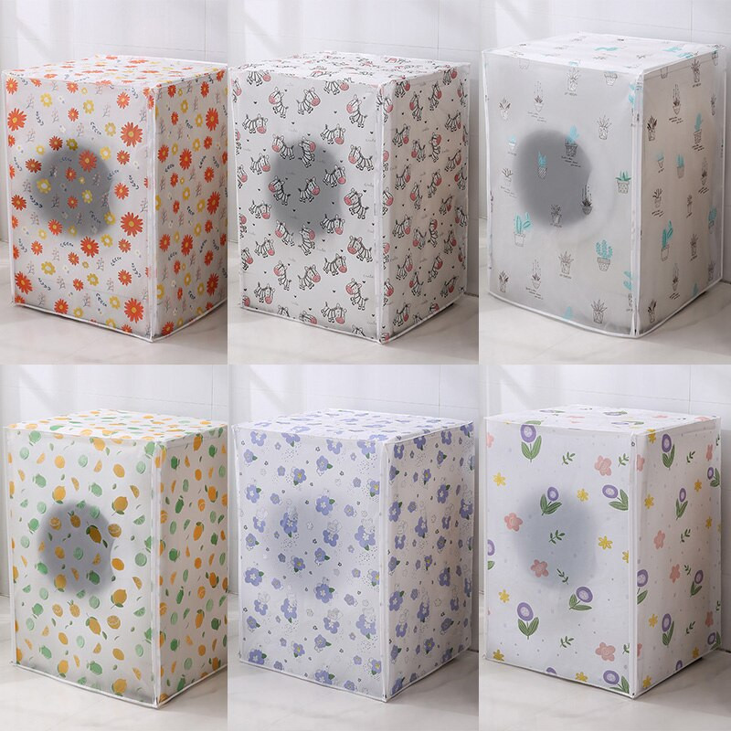 Kryt na práčku Ochranný protiprachový kryt Vodotesné puzdro Ochranný protiprachový plášť PEVA na práčku Predný horný otvorený