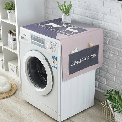 Kryt na práčku, domácnosť, jednokrídlové dvere, kryt na chladničku, univerzálny kryt na nábytok s plameniakovým vzorom losa