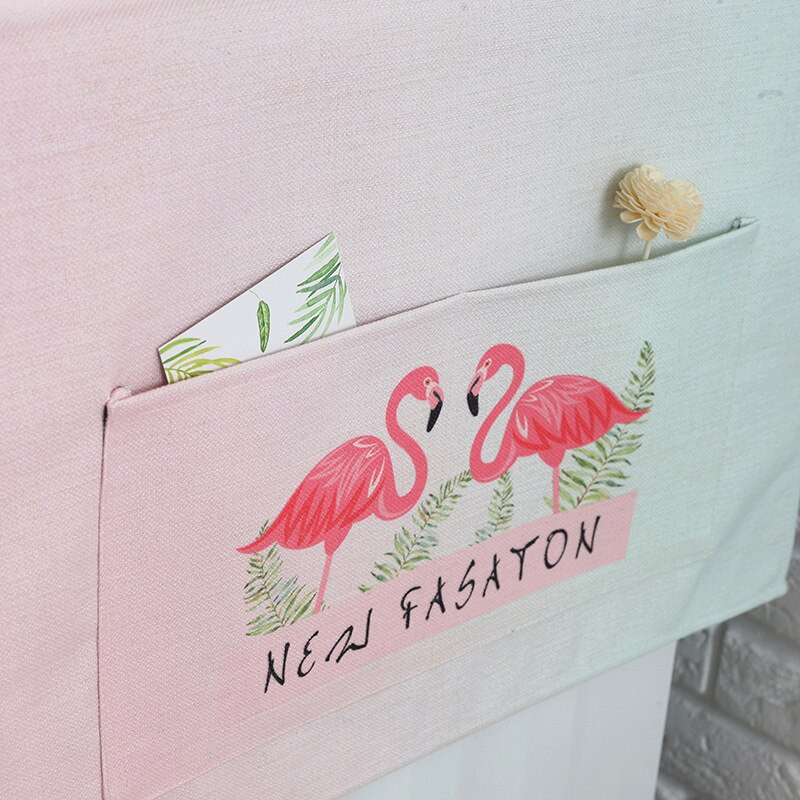 Kryt na práčku, domácnosť, jednokrídlové dvere, kryt na chladničku, univerzálny kryt na nábytok s plameniakovým vzorom losa