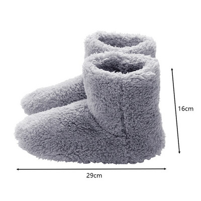 Zimné teplé snehové topánky, umývateľné pohodlné plyšové elektrické vyhrievané topánky, nabíjanie cez USB, teplé topánky s mäkkou podrážkou, domáce topánky pre mužov a ženy