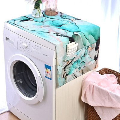 Kryt na chladničku s plachtou, odolný voči prachu, viacúčelová handrička na prach, bytový textil, kryt na práčku, úložný priestor pre domácnosť