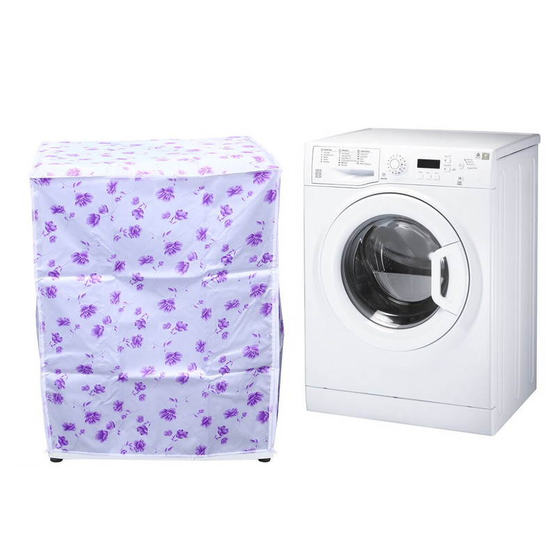 1 bucată capac mașină de spălat roată impermeabilă poliester pânză satinată cu fermoar protector pentru mașină de spălat rufe