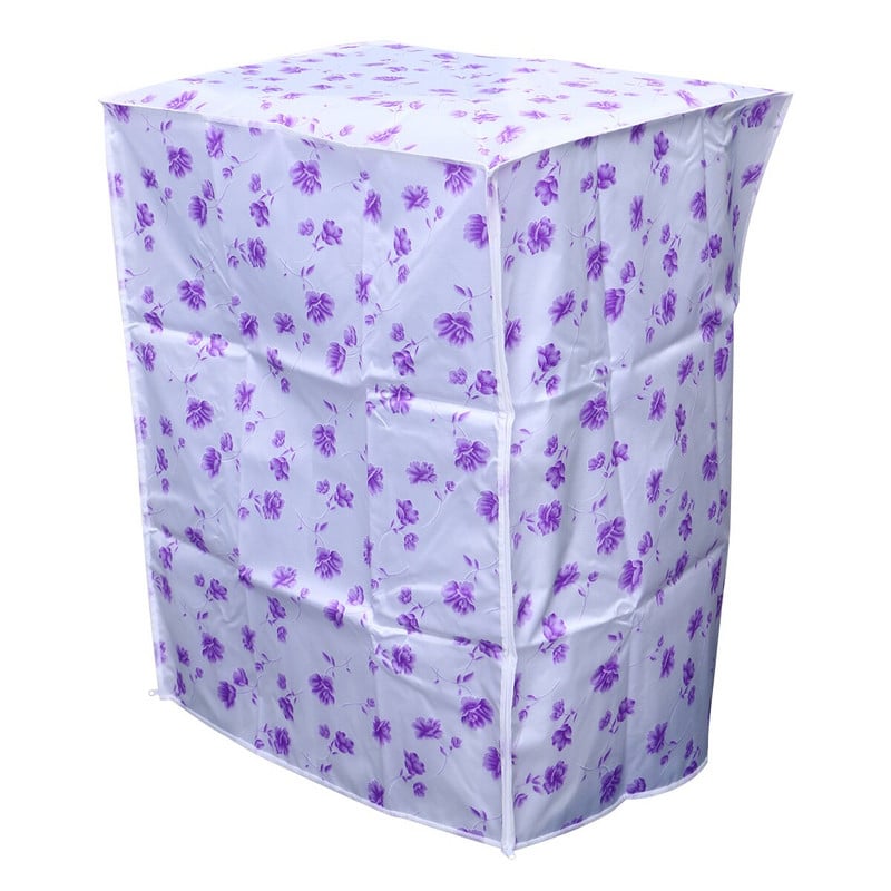 1 bucată capac mașină de spălat roată impermeabilă poliester pânză satinată cu fermoar protector pentru mașină de spălat rufe