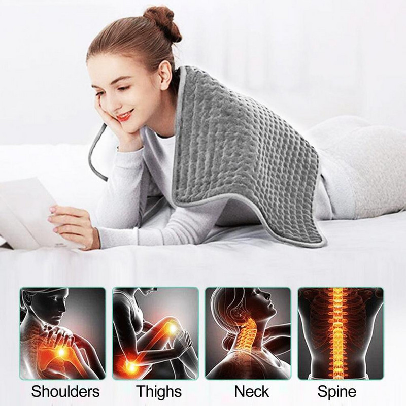 Elektrická vyhrievacia podložka s nastaviteľnou teplotou, udržiavanie tepla, plyšová extra veľká prenosná elektrická vyhrievacia deka do kancelárie