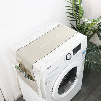 Γεωμετρικό βαμβακερό κάλυμμα πλυντηρίου λευκών ειδών Ψυγείο Κάλυμμα σκόνης Διακόσμηση σπιτιού Κάλυμμα τσέπης Πανί Καθαρισμός σπιτιού