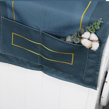 Геометричен памучен бельо Капак за пералня Хладилник Прахоуловител Капак за декорация на дома Джоб Капак Почистване на дома
