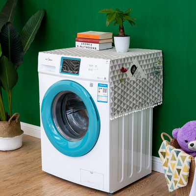 Geometrijska pamučna lanena navlaka za pranje hladnjaka navlaka za prašinu Dekoracija doma Poklopac za džepove Krpa za čišćenje doma