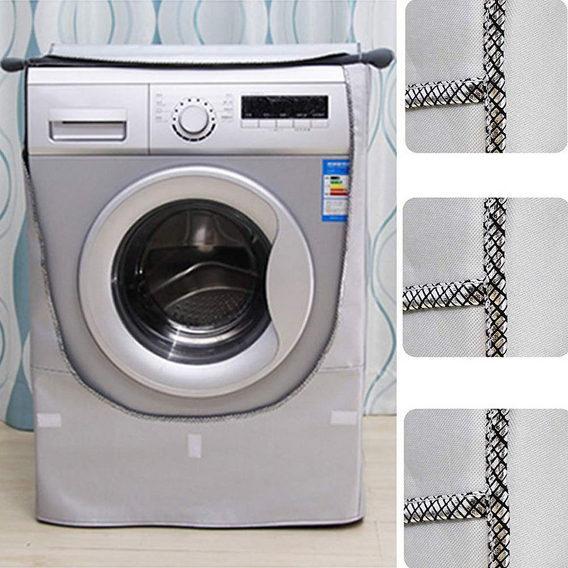 Automatska perilica s valjkom Krema za sunčanje Perilica rublja Vodootporna navlaka Sušilica Poliester Srebrna Navlaka za perilicu rublja otporna na prašinu