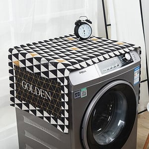 55 * 140 cm daugiaspalviai dvigubos paskirties storo lino dulkėms atsparūs virtuvės skalbimo mašinos šaldytuvo laikymo krepšiai