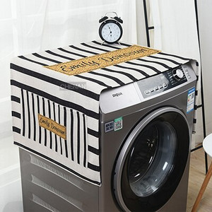 55 * 140 cm daugiaspalviai dvigubos paskirties storo lino dulkėms atsparūs virtuvės skalbimo mašinos šaldytuvo laikymo krepšiai