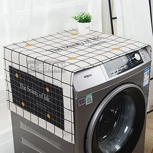 55 * 140 cm daugiaspalviai dvigubos paskirties storo lino dulkėms atsparūs virtuvės skalbimo mašinos šaldytuvo laikymo krepšiai