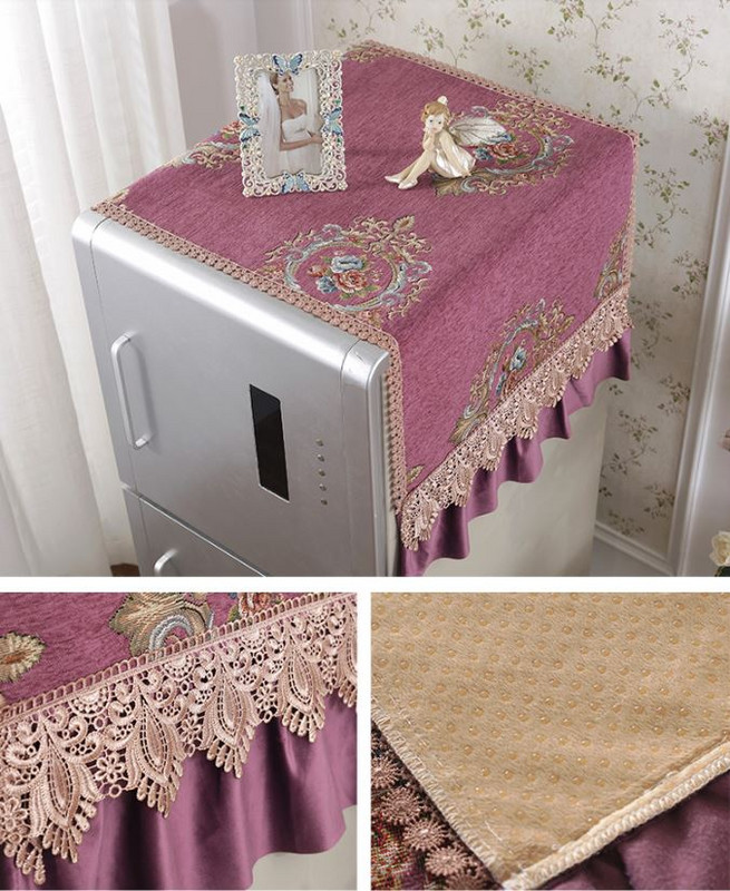 55*135 cm Europa de lux Chenille mozaic capac mașină de spălat cu protecție solară impermeabilă husă de protecție pentru mașină de spălat