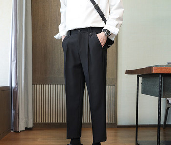 Мъжки елегантен прав панталон с джоб