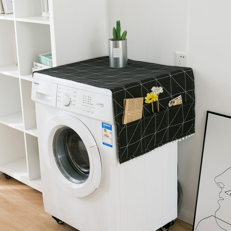 Husă pentru frigider pentru cuptor cu microunde Prosop Multifuncțional Bumbac lenjerie de praf Protector pentru aparate de uz casnic dreptunghi rezistent la praf