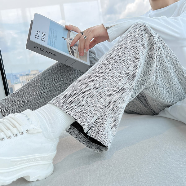 Pantaloni casual barbatesti de culoare gri