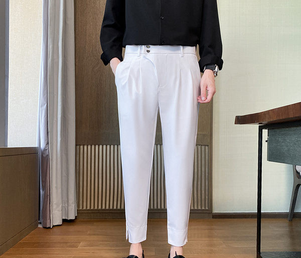 Elegantné pánske nohavice - s gombíkmi