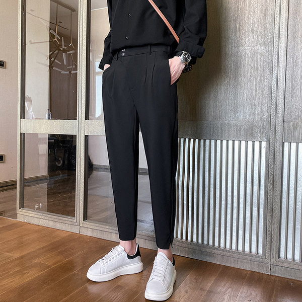 Elegantné pánske nohavice - s gombíkmi