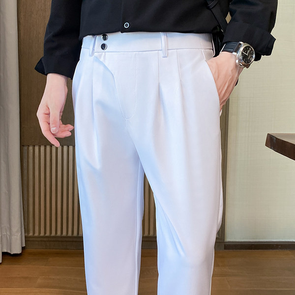 Elegantné pánske nohavice - s gombíkmi