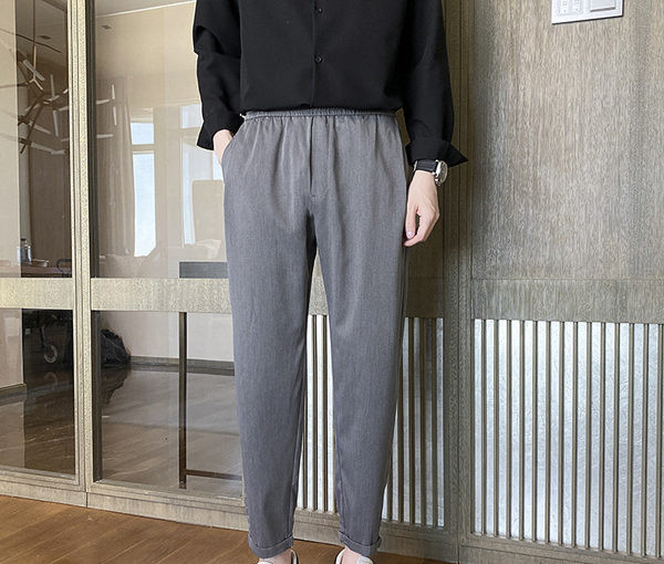 Alkalmi férfi nadrág, egyenes zsebmintával