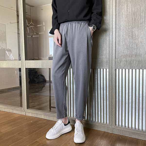 Alkalmi férfi nadrág, egyenes zsebmintával