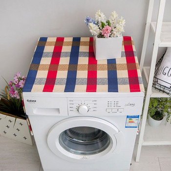 Κάλυμμα αντηλιακού τυμπάνου πλυντηρίου ρούχων Nordic Style Lattice Rfrigerator Αντιηλιακό Κάλυμμα πλυντηρίου ρούχων Πανί Προστατευτικό κάλυμμα φούρνου μικροκυμάτων