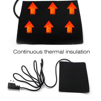 5 в 1 USB нагревателна подложка за дрехи USB електрическа подложка Бързо загряваща нагревателна подложка от въглеродни влакна Нагревател за домашни любимци Поддържа топлината през зимата 4,33x2,76 инча